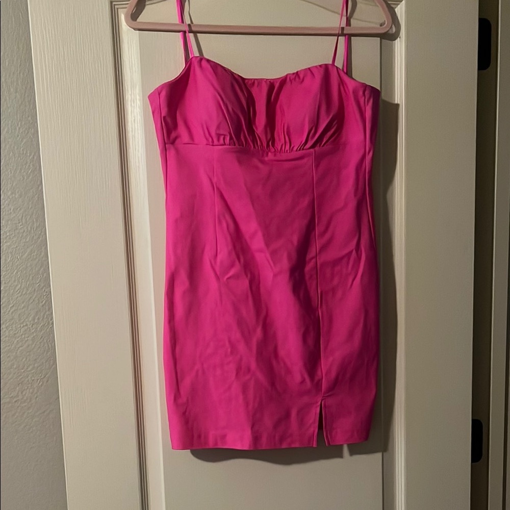 Emerald Sundae Pink Bodycon Mini Dress Spaghetti Strap